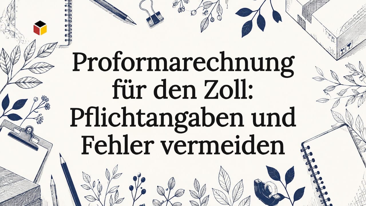 Proformarechnung für den Zoll: Pflichtangaben und Fehler vermeiden