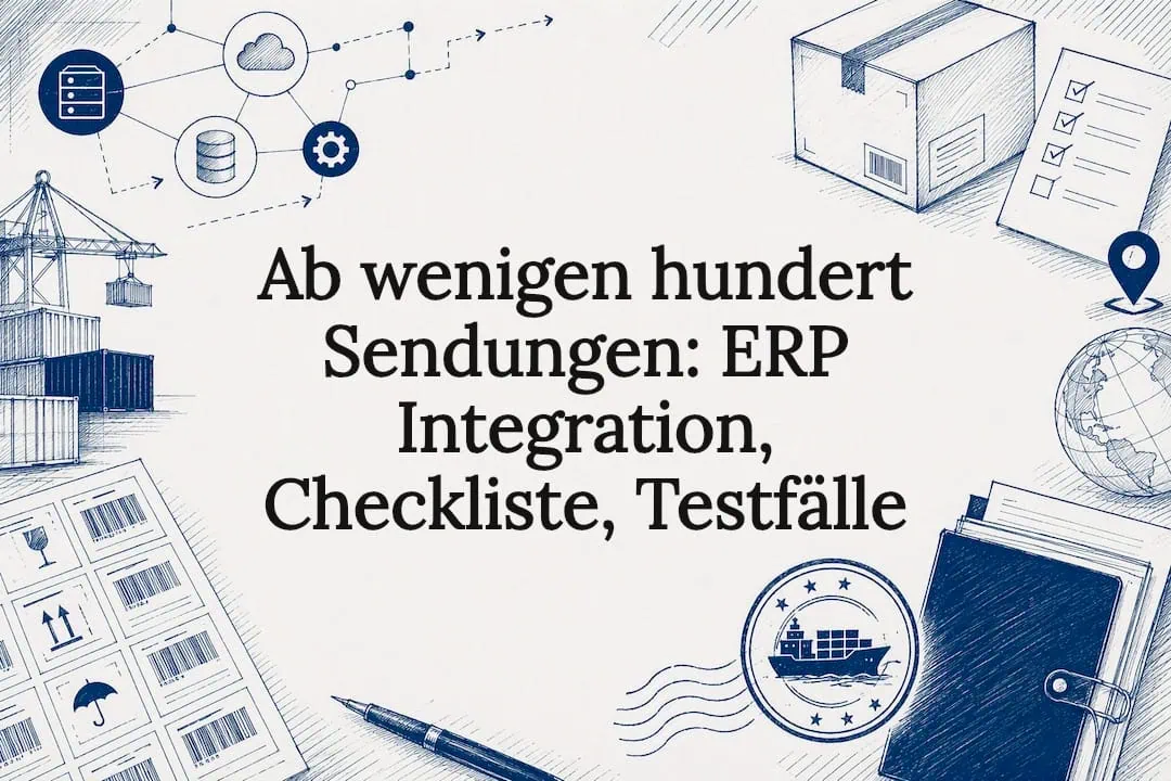 Ab wenigen hundert Sendungen: ERP Integration, Checkliste, Testfälle