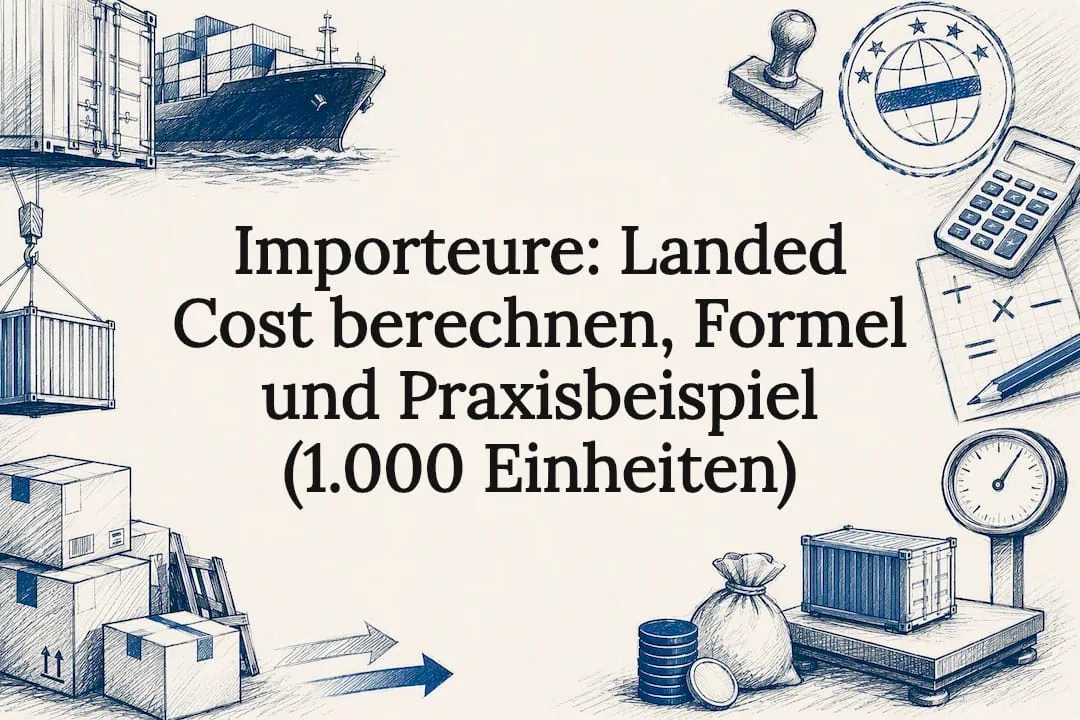 Importeure: Landed Cost berechnen, Formel und Praxisbeispiel (1.000 Einheiten)