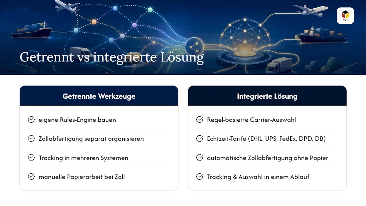 Wann lohnt sich eine integrierte Lösung wie Paket International? — overview diagram