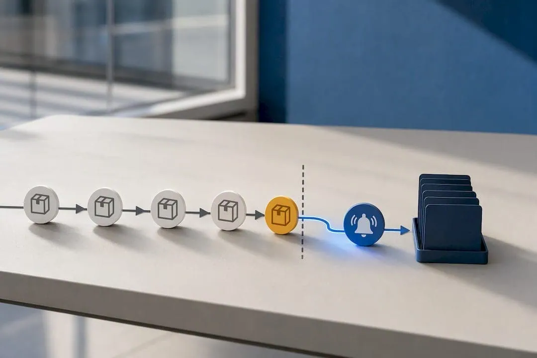 Automatische Zollwarnung mit Eskalationsverlauf