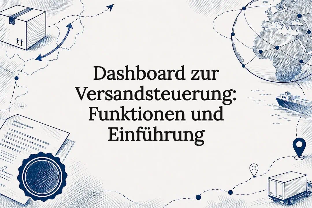 Beispielhafte Titelkarte für das Versand-Dashboard