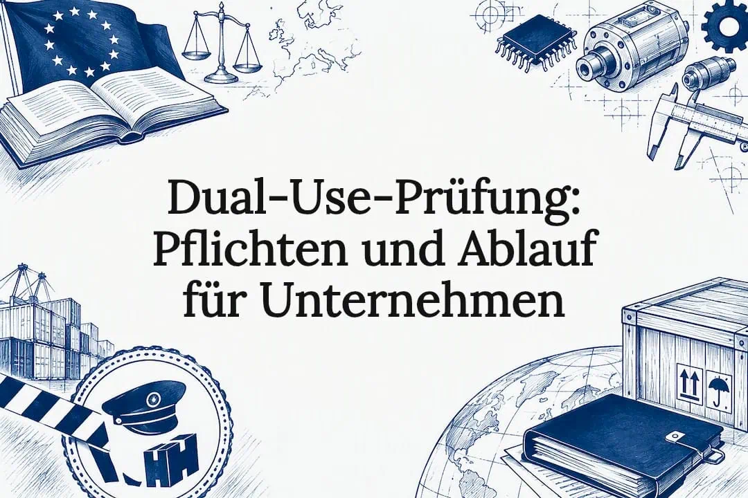 Dekorative Titelgrafik zur Dual-Use-Prüfung