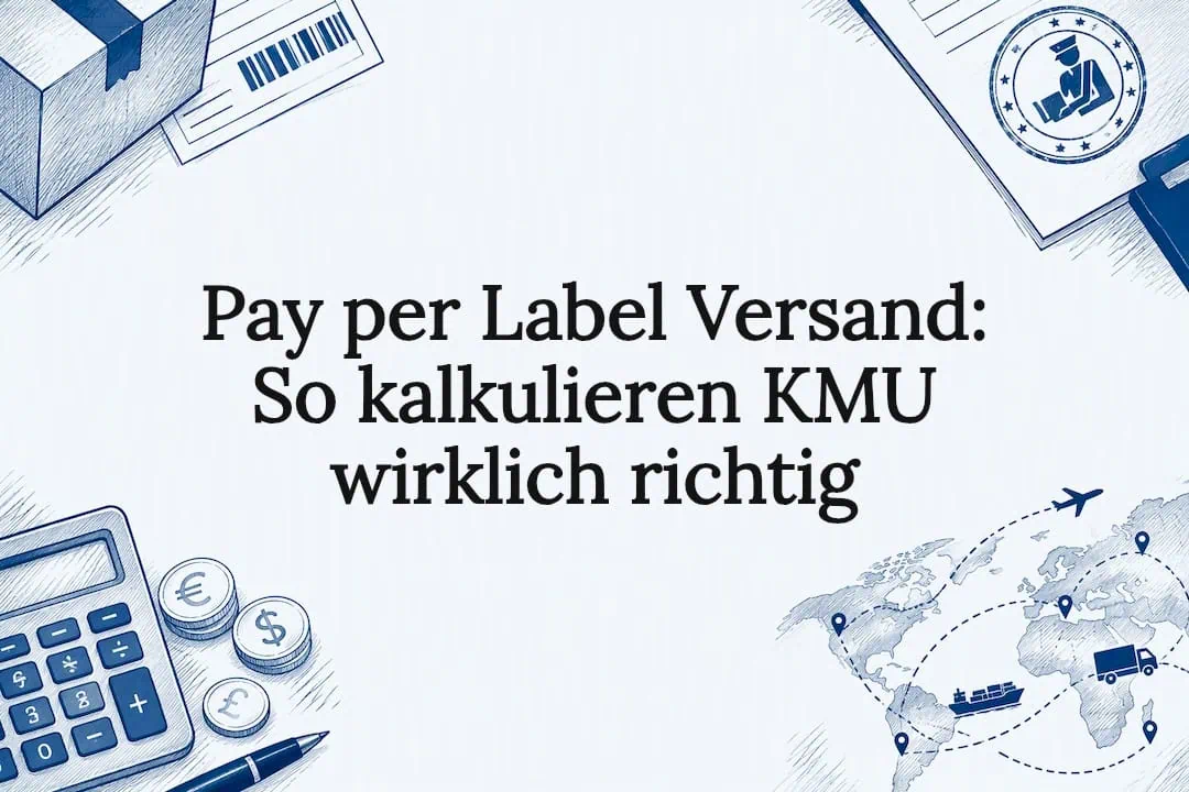 Dekorative Illustration zum Versand per Label