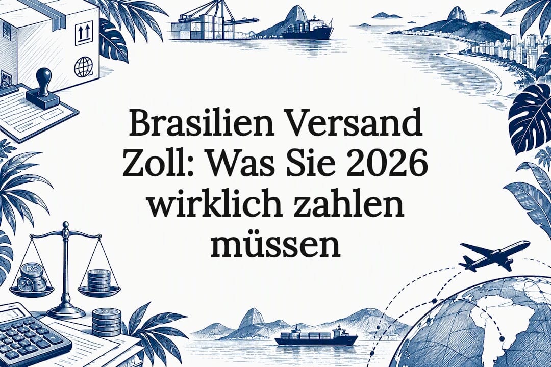 Illustrated cover page for Brazilian customs clearance in shipping
