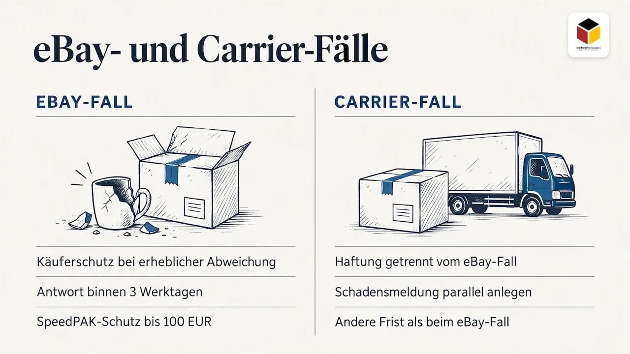Transportschaden bei eBay-Verkäufen — overview diagram