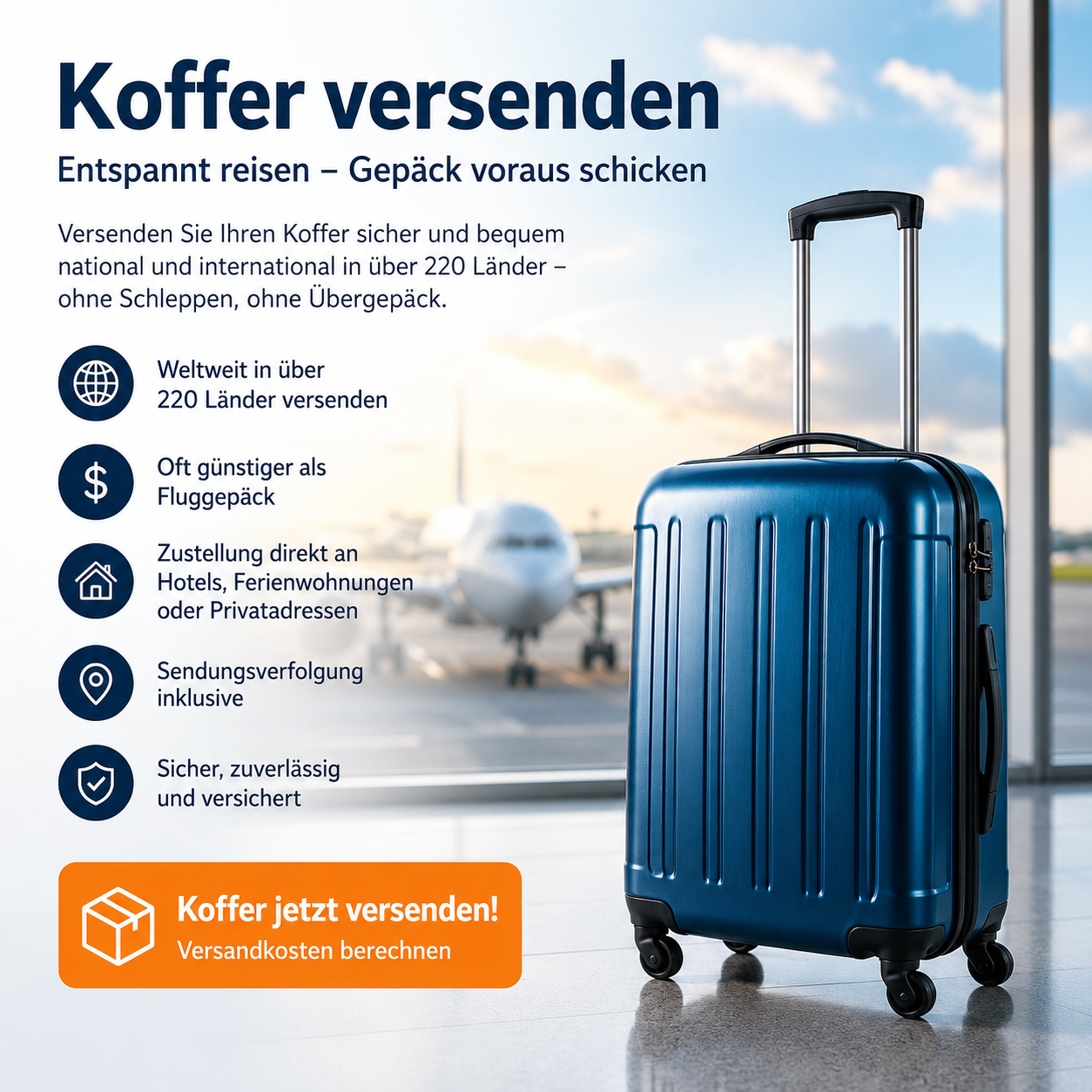 Koffer versenden - Reisegepäck einfach voraussenden