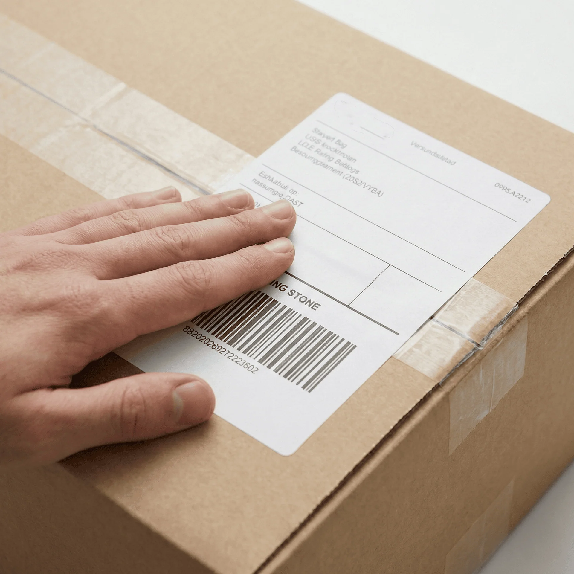 用于国际运输、物流和运输服务的包裹运输标签。