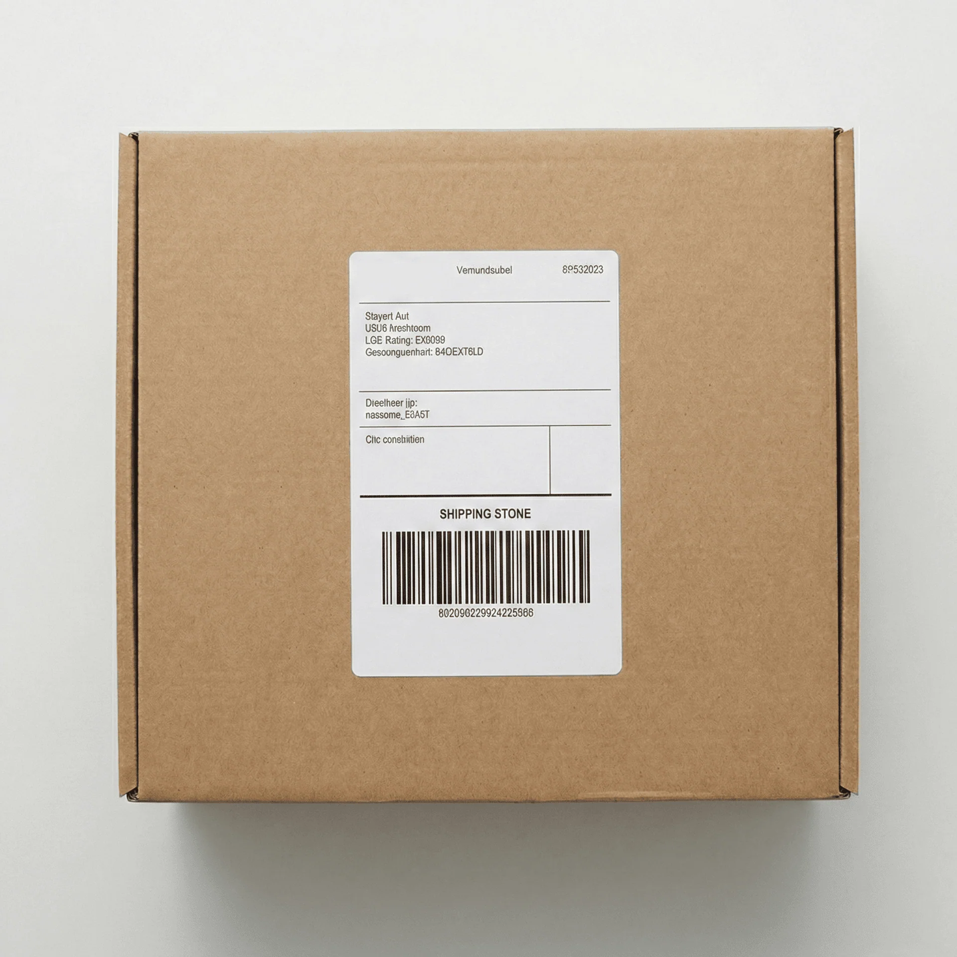 带有条形码的国际运输纸箱，是全球包裹运输的理想选择。