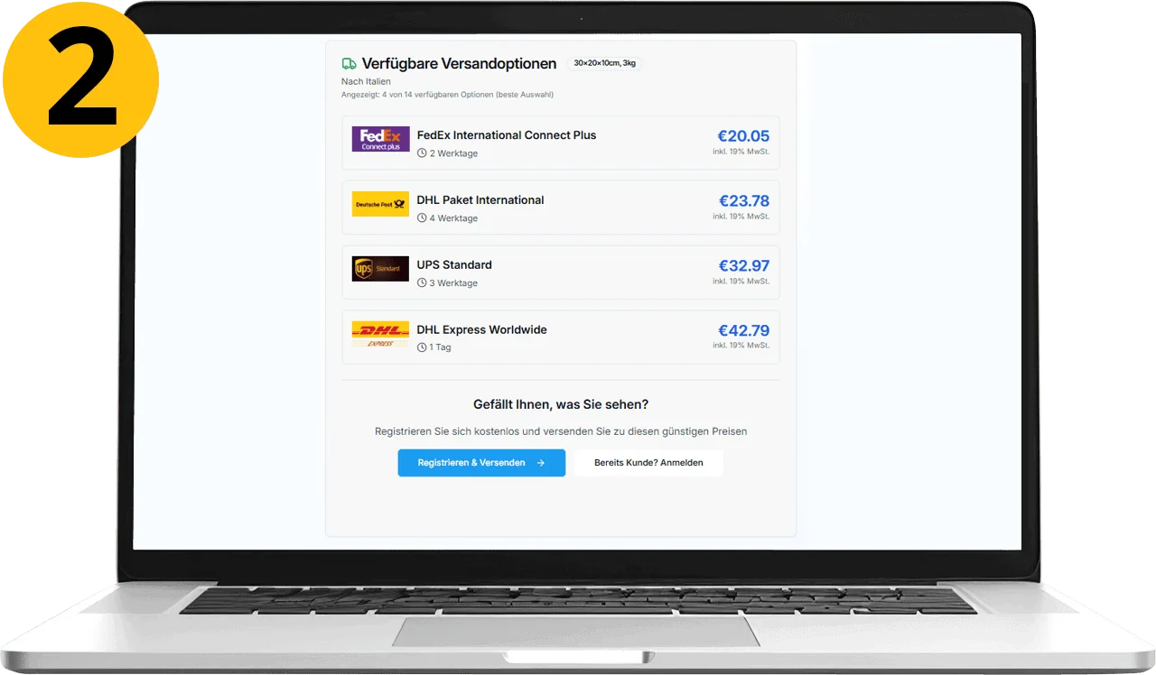 Beste Versandraten für den internationalen Versand