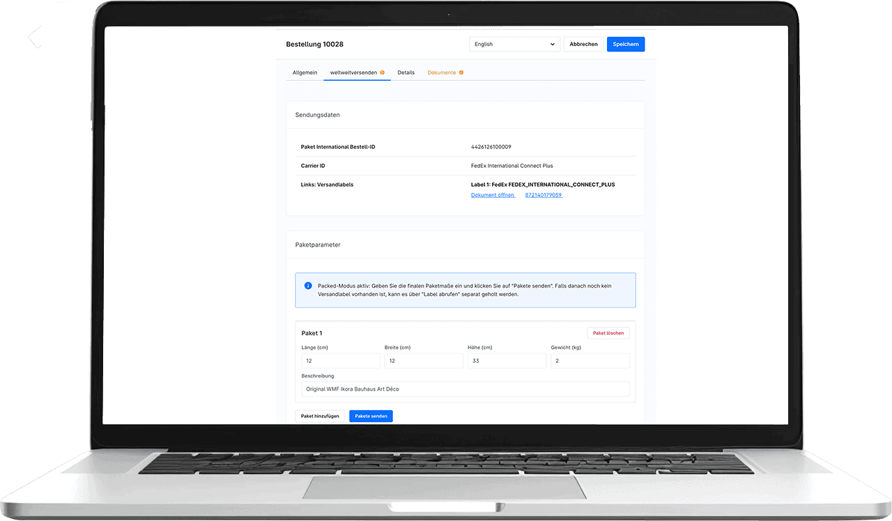 Aperçu de tous les envois dans votre boutique Shopware