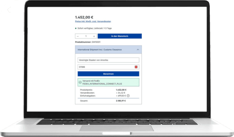 Shopware Bestellabschluss mit internationaler Versandart und Zollabwicklung