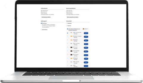 Shopware Checkout mit FedEx, DHL Express und UPS Versandoptionen