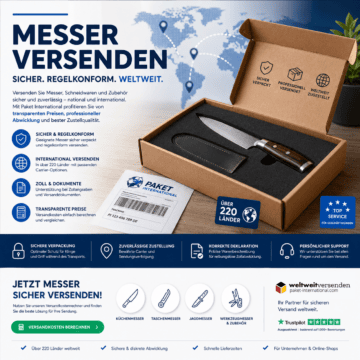 Messer versenden - national und international