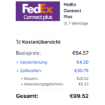 FedEx internationaler Versanddienst für weltweite Paketzustellung.