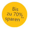 Bis zu 70% sparen - Badge