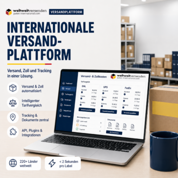Entdecken Sie die Vorteile unserer Versandplattform für internationalen Versand und fehlerfreie Zolldokumente in Sekunden.