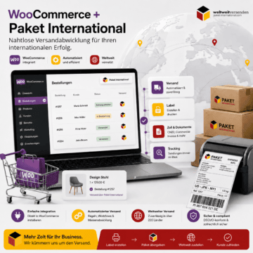 Automatizza le spedizioni di WooCommerce: confronta i costi di spedizione, crea etichette e documenti doganali e trasferisci automaticamente i dati di tracciamento.