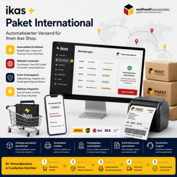 Automate ikas shipping: Take over orders, create shipping labels and reliably report back tracking data.