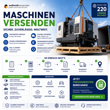 Ship machines worldwide