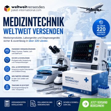 Spedizione di apparecchiature mediche per produttori, distributori e laboratori. Soluzioni di spedizione in tutto il mondo con servizio doganale.