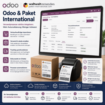 Automate Odoo shipping: Take over delivery orders, compare rates, create labels and synchronize tracking data.
