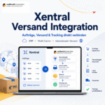 تكامل Xentral Shipping مع Paket International لاستيراد الطلبات، وملصقات الشحن، والتتبع